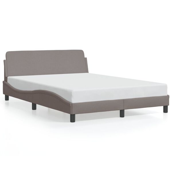vidaXL Σκελετός Κρεβατιού Dover Taupe 140x200 εκ. Υφασμάτινο