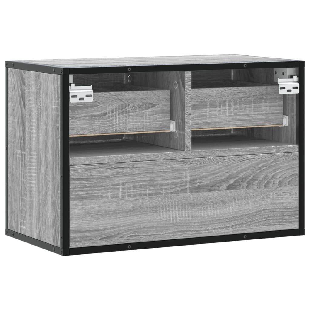 vidaXL Έπιπλο Τηλεόρασης Γκρι Sonoma 60x31x39,5 εκ. Επεξ.Ξύλο/Μέταλλο