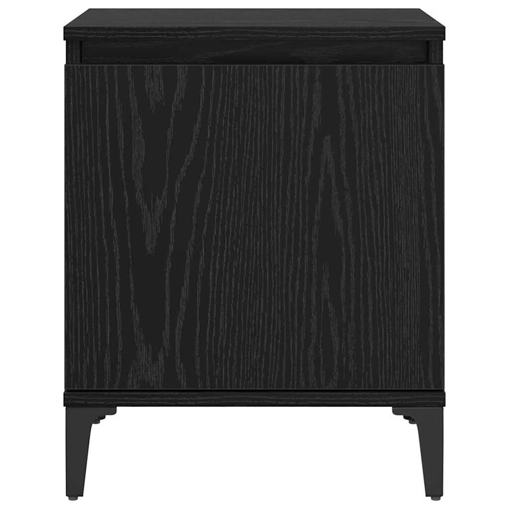 vidaXL Κομοδίνο Μαύρη δρυς 40 x 30 x 50 cm Επεξεργασμένο ξύλο