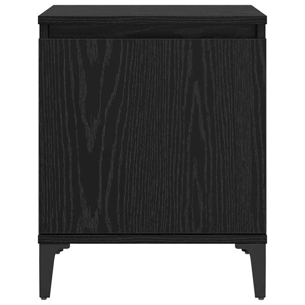 vidaXL Κομοδίνο Μαύρη δρυς 40 x 30 x 50 cm Επεξεργασμένο ξύλο