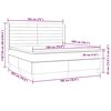 vidaXL Κρεβάτι Boxspring με Στρώμα & LED Σκ.Καφέ 180x200εκ. Υφασμάτινο