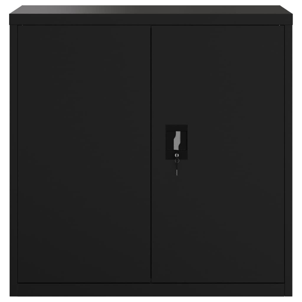 vidaXL Αρχειοθήκη Μαύρη 90 x 40 x 130 εκ. Ατσάλινη