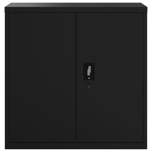 vidaXL Αρχειοθήκη Μαύρη 90 x 40 x 130 εκ. Ατσάλινη