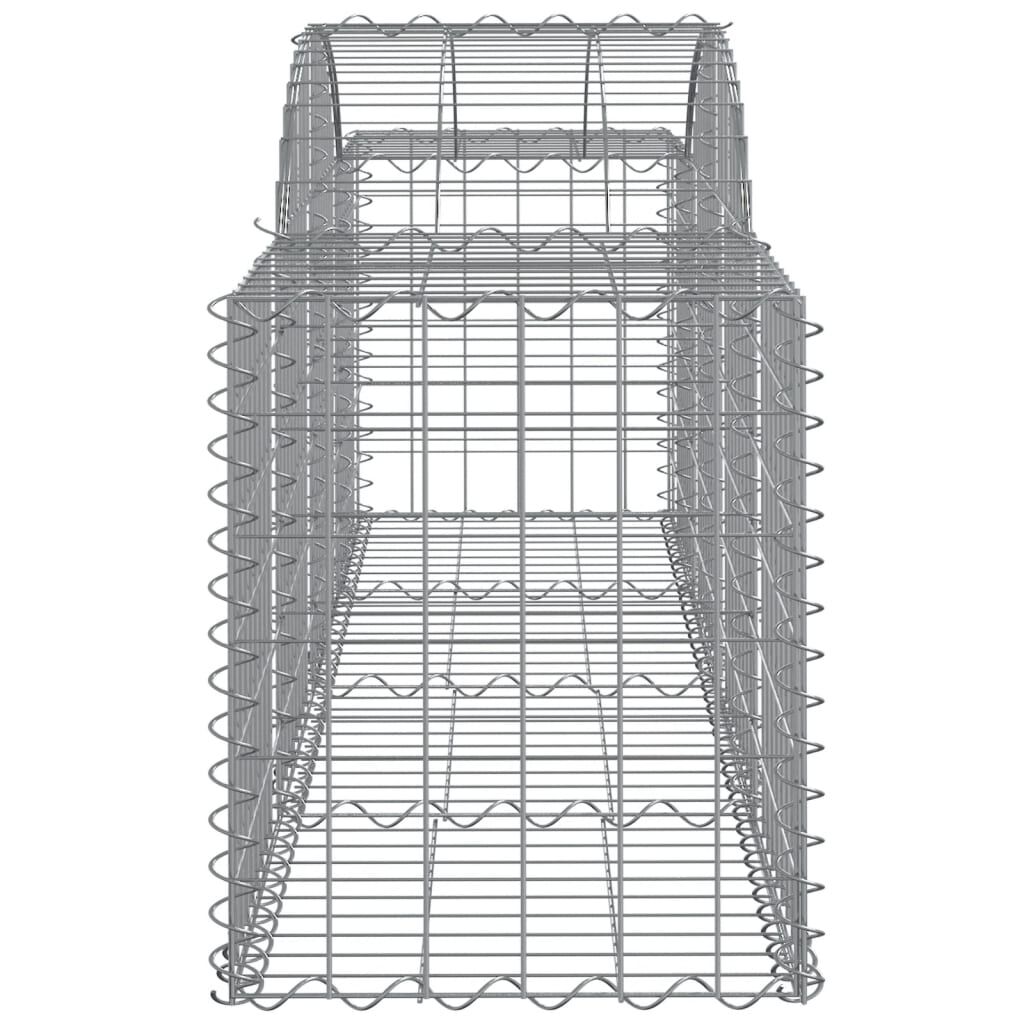 vidaXL Συρματοκιβώτια Τοξωτά 4 τεμ. 200x50x60/80 εκ. Γαλβαν. Ατσάλι