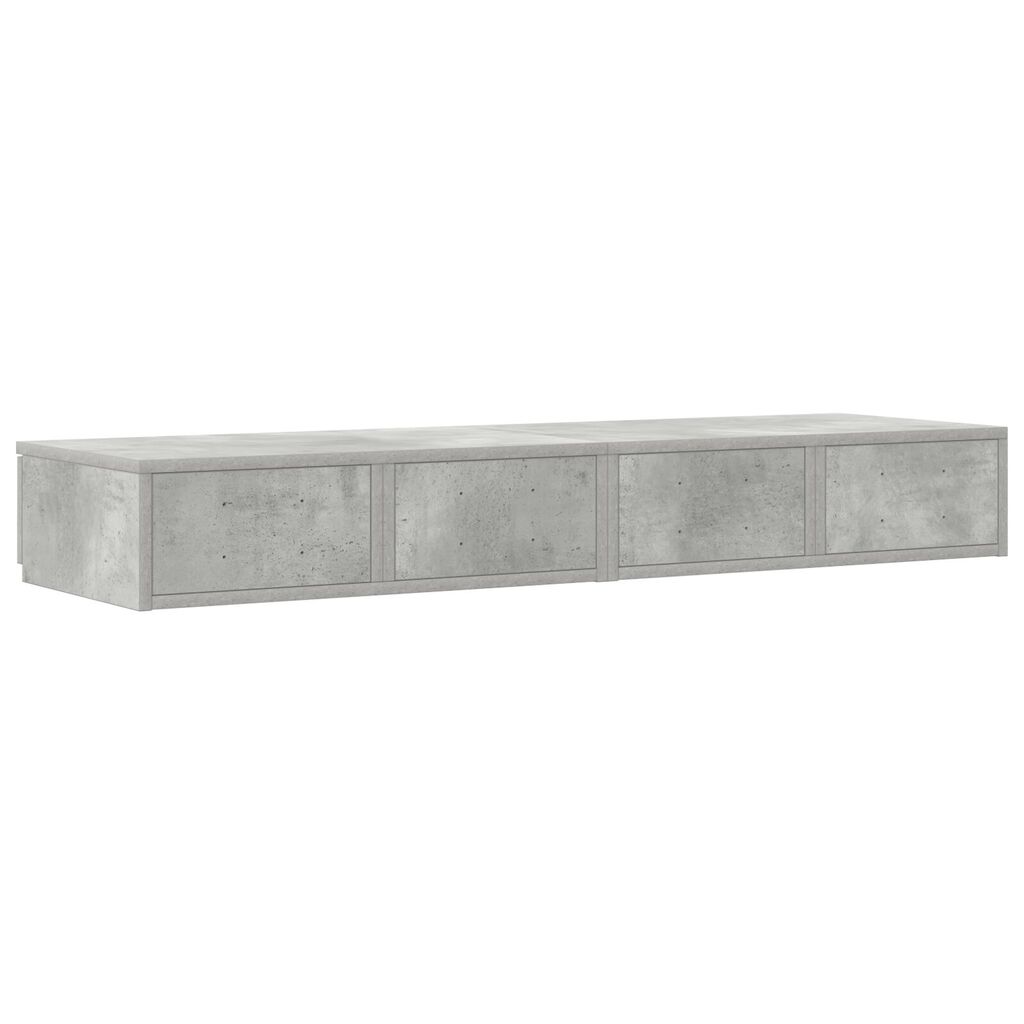 vidaXL Κομοδίνα Σκυρόδεμα Γκρι 120x36.5x16.5 εκ.