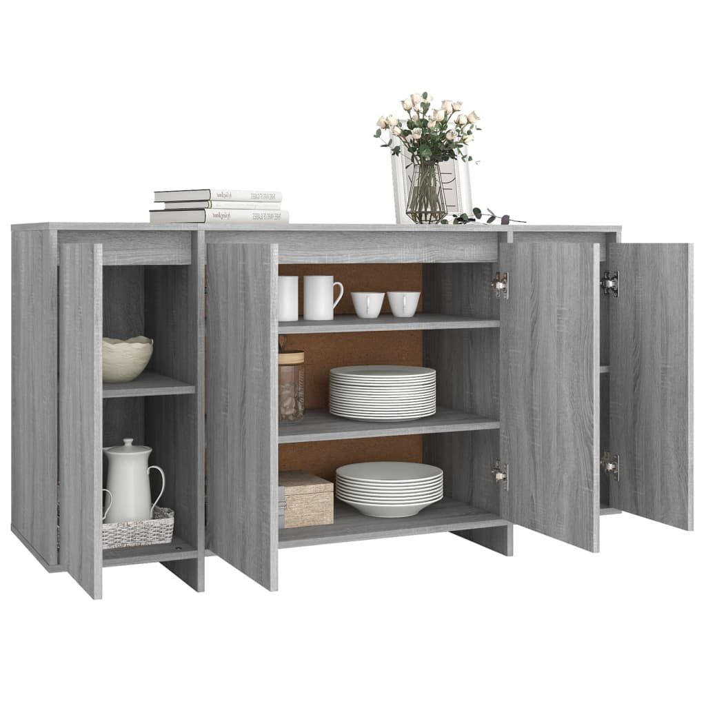 vidaXL Ντουλάπι Γκρι Sonoma 135x41x75 εκ. από Επεξεργασμένο Ξύλο