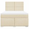 vidaXL &Kappa;&rho;&epsilon;&beta;ά&tau;&iota; Boxspring &mu;&epsilon; &Sigma;&tau;&rho;ώ&mu;&alpha; &Kappa;&rho;&epsilon;&mu; 140x190 &epsilon;&kappa;. &Upsilon;&phi;&alpha;&sigma;&mu;ά&tau;&iota;&nu;&omicron;