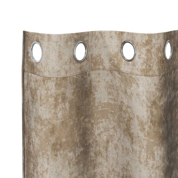 vidaXL Κουρτίνα με κουρτίνες 2 pcs Μπρονζέ 140 x 140 cm Βελούδο