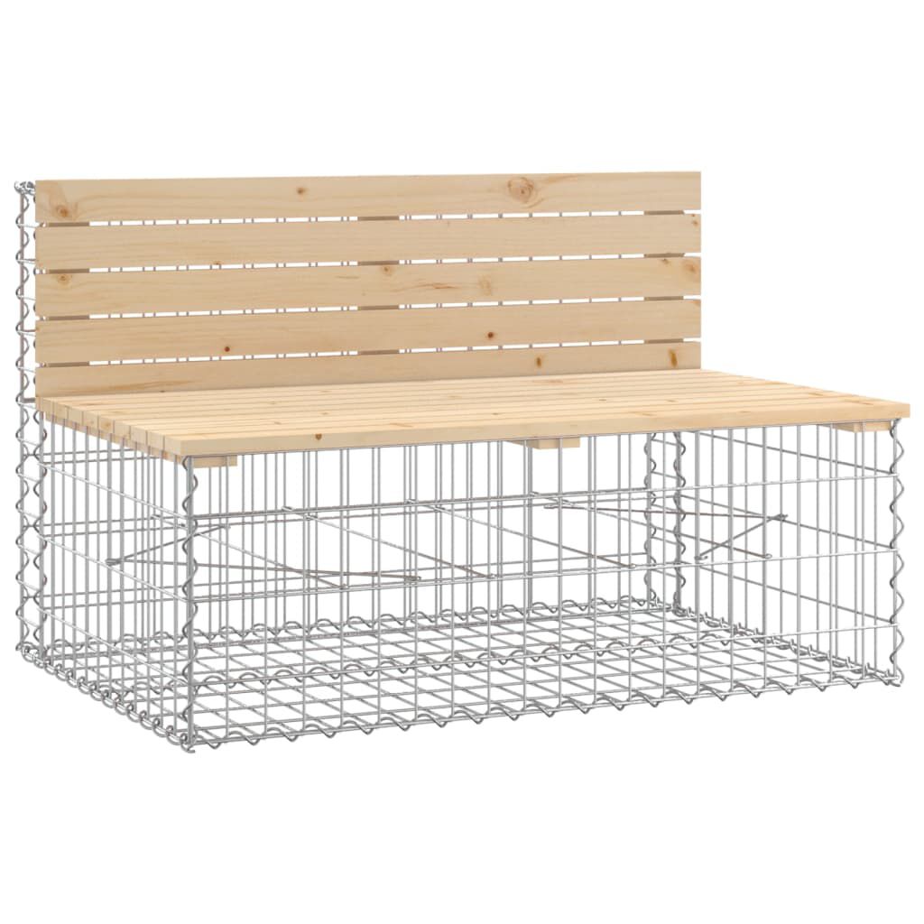 vidaXL Παγκάκι Κήπου Συρματοκιβώτιο 287x71x65,5 εκ. Μασίφ Ξύλο Πεύκου