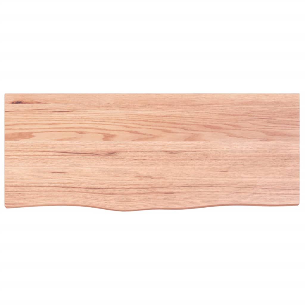 vidaXL Ράφι Τοίχου Ανοιχτό Καφέ 100x40x(2-4)εκ. Επεξ. Μασίφ Ξύλο Δρυός