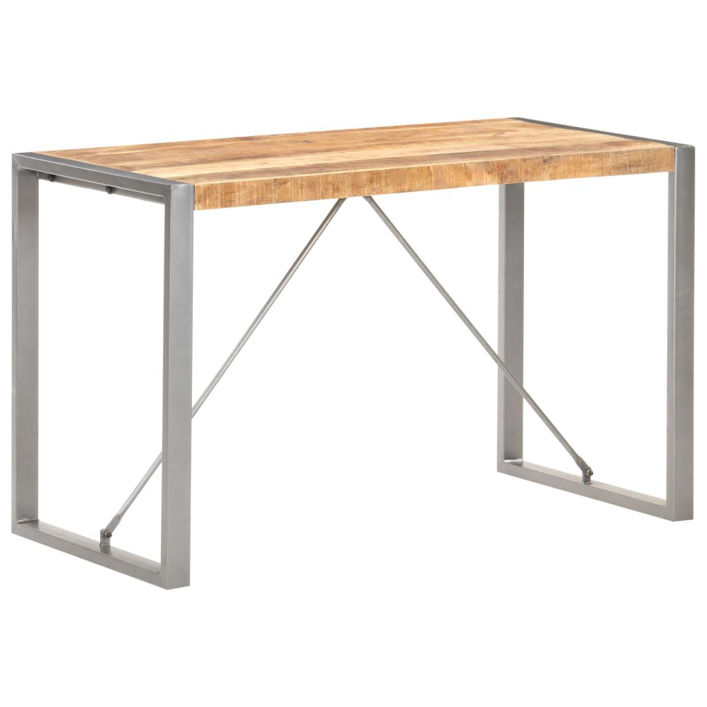 vidaXL Τραπεζαρία 120 x 60 x 75 εκ. από Μασίφ Ακατέργαστο Ξύλο Μάνγκο
