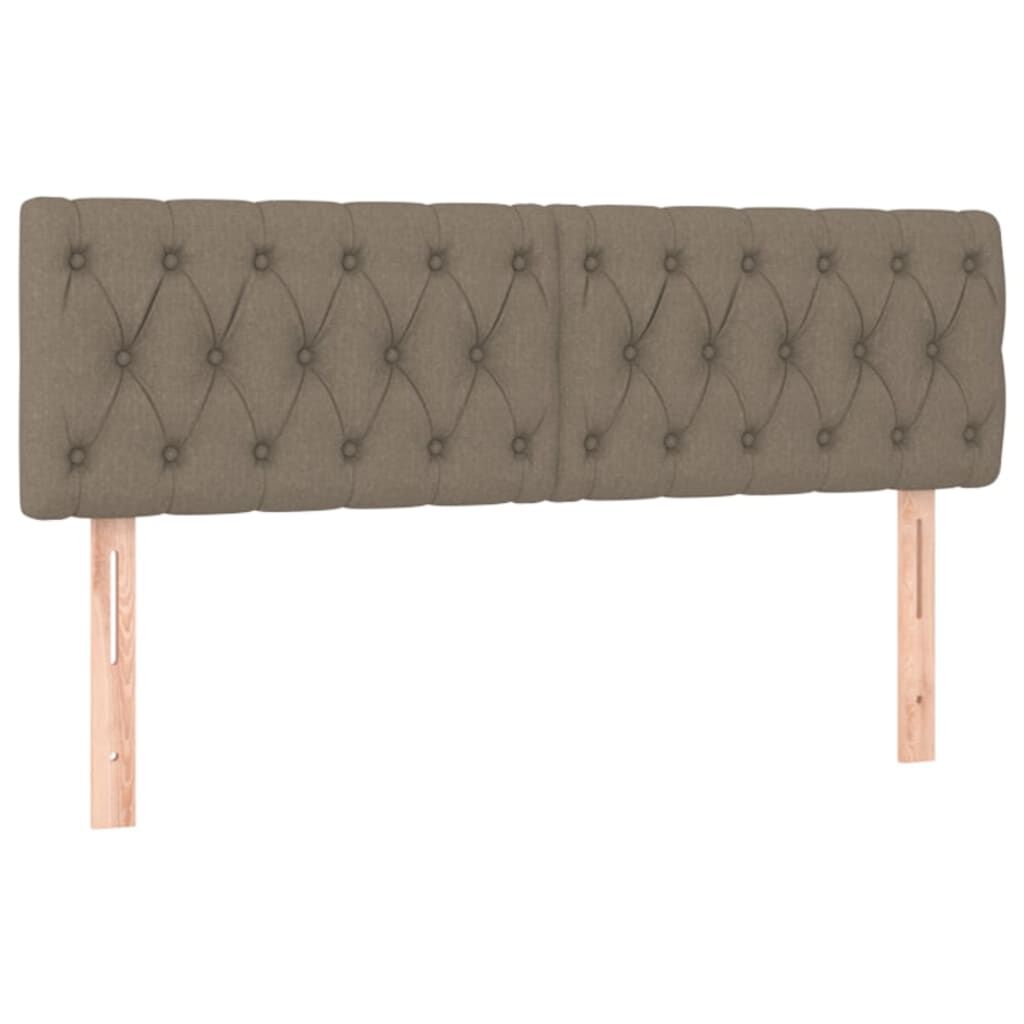 vidaXL Κεφαλάρια Κρεβατιού 2 τεμ. Taupe 80x7x78/88 εκ. Υφασμάτινο