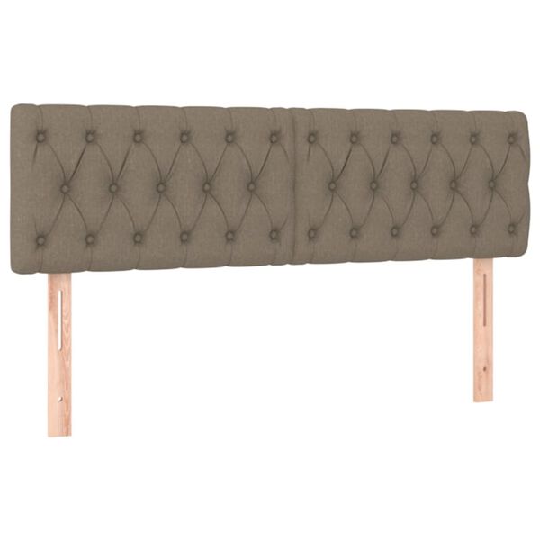 vidaXL Κεφαλάρια Κρεβατιού 2 τεμ. Taupe 80x7x78/88 εκ. Υφασμάτινο