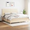 vidaXL &Kappa;&rho;&epsilon;&beta;ά&tau;&iota; Boxspring &mu;&epsilon; &Sigma;&tau;&rho;ώ&mu;&alpha; &Kappa;&rho;&epsilon;&mu; 200x200 &epsilon;&kappa;. &Upsilon;&phi;&alpha;&sigma;&mu;ά&tau;&iota;&nu;&omicron;