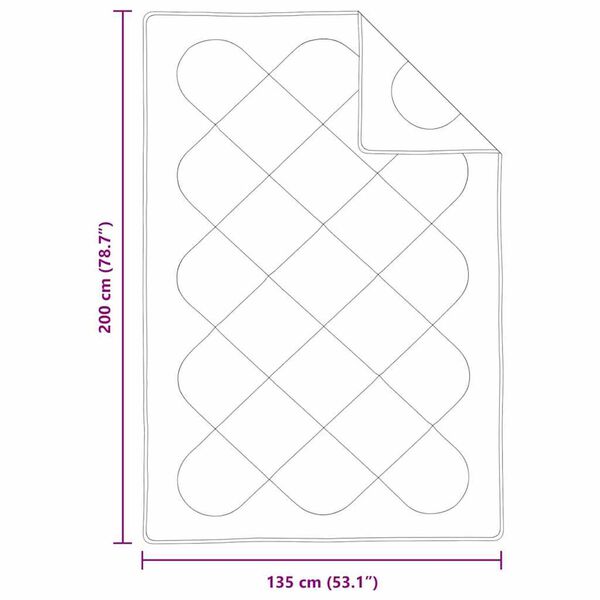 vidaXL Πάπλωμα με μαξιλάρι Λευκό 135 x 200 cm Μικροΐνες