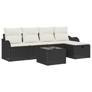 vidaXL &Sigma;&epsilon;&tau; &Kappa;&alpha;&nu;&alpha;&pi;έ &Kappa;ή&pi;&omicron;&upsilon; &mu;&epsilon; &mu;&alpha;&xi;&iota;&lambda;ά&rho;&iota; 6 pcs &Mu;&alpha;ύ&rho;&omicron; &Pi;&omicron;&lambda;&upsilon; &rho;ά&tau;&alpha;&nu;