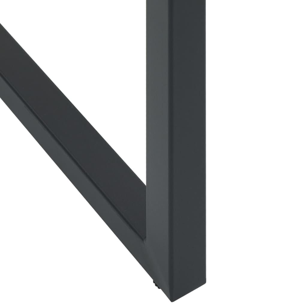 vidaXL Σκαμπό Μπαρ 2Τεμ. Μαύρα 38x38x80 εκ. Ατσάλι με Ηλ. Βαφή Πούδρας