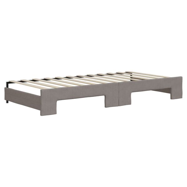vidaXL Καναπές Κρεβάτι Συρόμενος Taupe 90x200 εκ. Ύφασμα & Συρτάρια