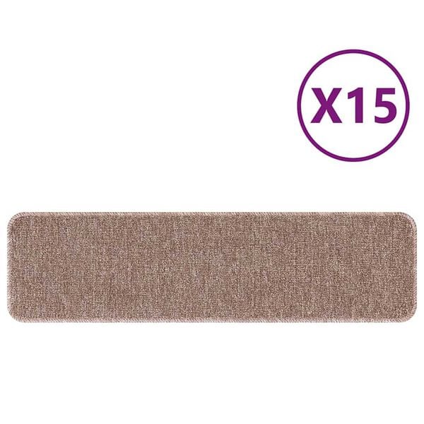 vidaXL Σκαλοπάτια 15 pcs Ανοιχτό καφέ 75 x 20 cm Πολυπροπυλένιο