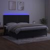vidaXL &Kappa;&rho;&epsilon;&beta;ά&tau;&iota; Boxspring &mu;&epsilon; &Sigma;&tau;&rho;ώ&mu;&alpha; & LED &Mu;&alpha;ύ&rho;&omicron; 200x200 &epsilon;&kappa;. &Beta;&epsilon;&lambda;&omicron;ύ&delta;&iota;&nu;&omicron;