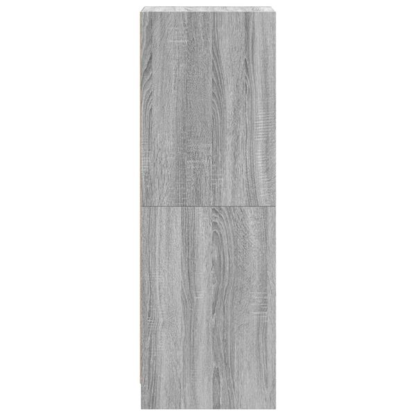 vidaXL Ντουλάπι Γκρι Sonoma 35 x 37 x 109 εκ. με Γυάλινες Πόρτες