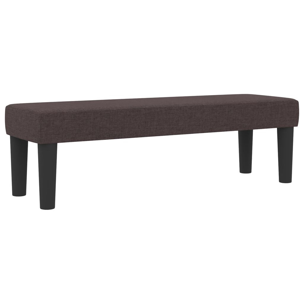 vidaXL Κρεβάτι με Κουβέρτα & Πάγκος Σκούρο Καφέ 180x200 εκ. Ύφασμα