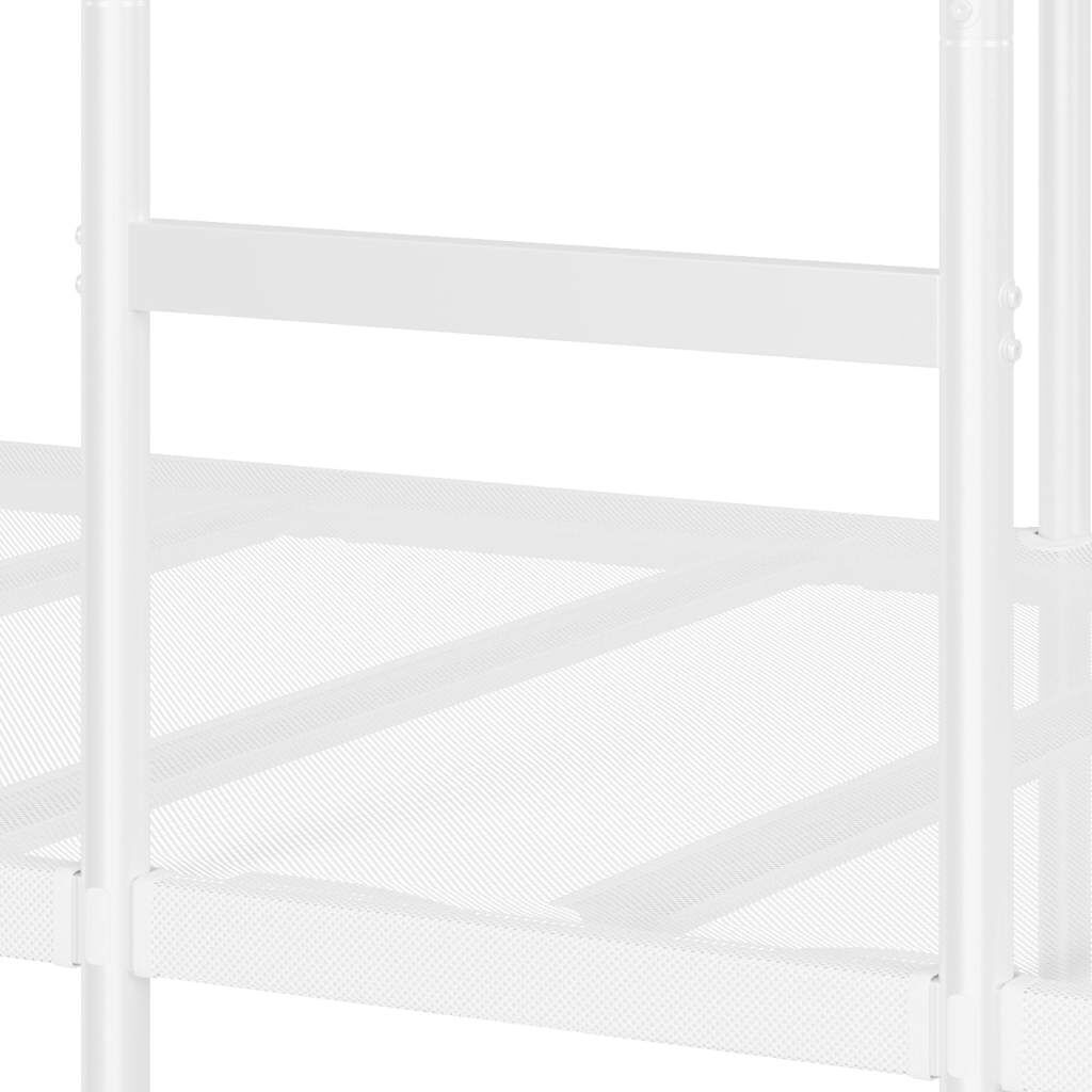 vidaXL Κουκέτα χωρίς στρώμα Λευκό 107x203 cm Ατσάλι