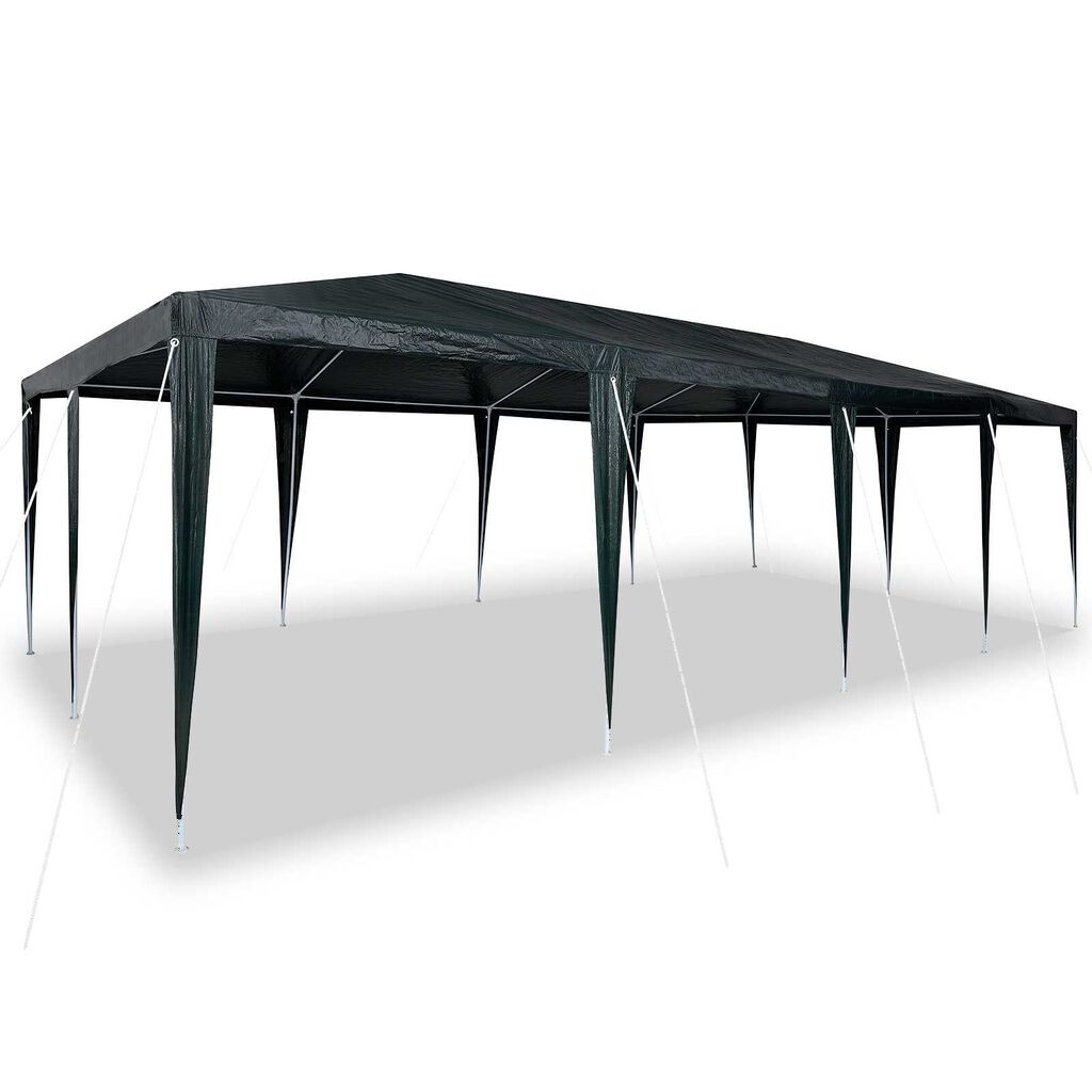 vidaXL Σκηνή Πάρτυ Πράσινο, Άσπρο 800 x 400 x 266 εκ