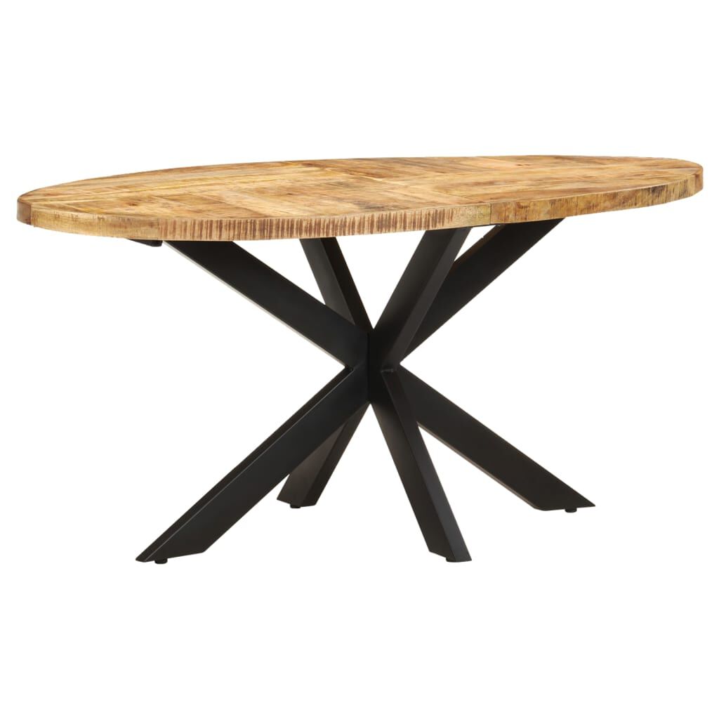 vidaXL Τραπεζαρία 160 x 90 x 75 εκ. από Ακατέργαστο Ξύλο Μάνγκο