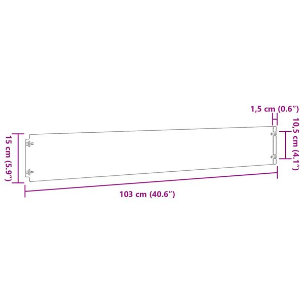vidaXL Μπορντούρες Γκαζόν 10τεμ Ανθρακί 15x103εκ Ατσάλι Σκληρυθέν Αέρα