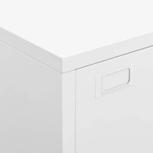 vidaXL Αρχειοθήκη Βιομηχανικού Στιλ Λευκή 75 x 40 x 115 εκ. Ατσάλινη