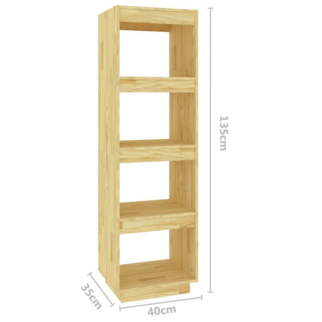 vidaXL Βιβλιοθήκη/Διαχωριστικό Χώρου Γκρι 40x35x135 εκ. Μασίφ Πεύκο