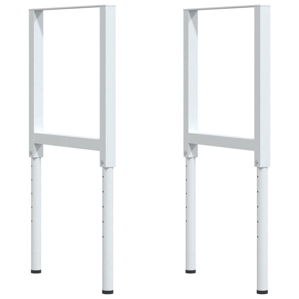 vidaXL Πάγκος Εργασίας Ορθογώνιος 100x60x(73-99,5) εκ Μασίφ Ξύλο Οξιάς