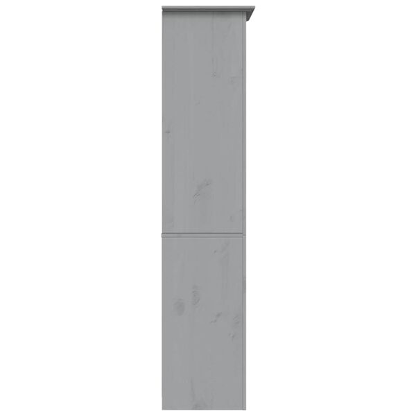 vidaXL Βιβλιοθήκη BODO 5 Επ. Γκρι 82x40x173 εκ. από Μασίφ Ξύλο Πεύκου
