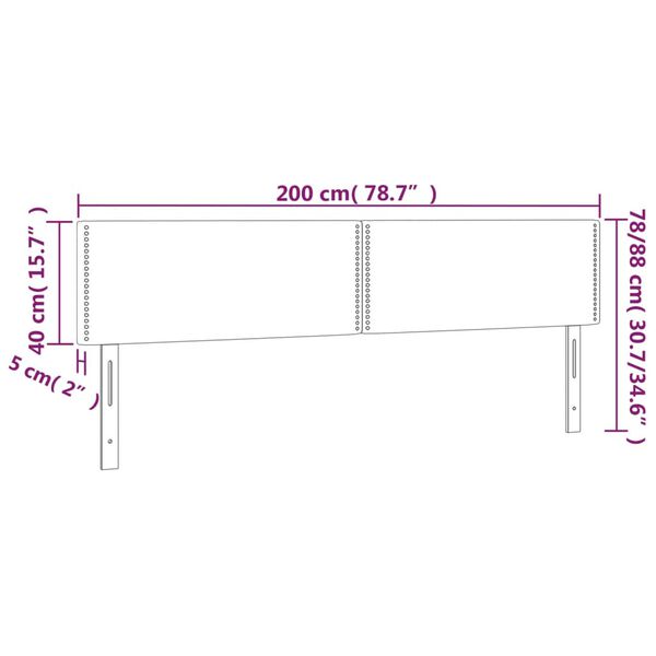 vidaXL Κεφαλάρια Κρεβατιού 2 τεμ.Σκ.Πράσινο 100x5x78/88 εκ. Βελούδινο