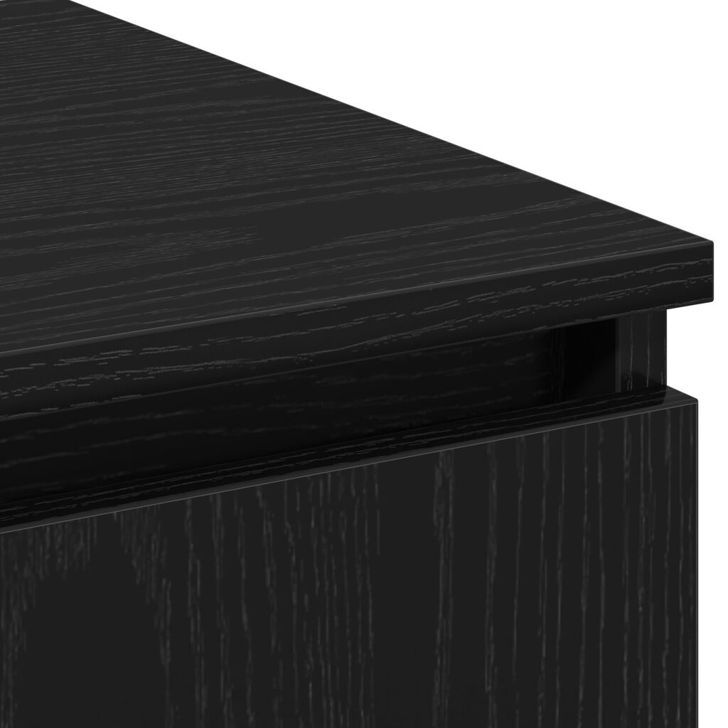 vidaXL Βιτρίνα τηλεόρασης με LED Μαύρη δρυς 180 x 38 x 49 εκ