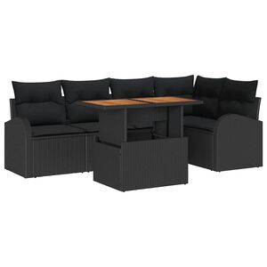 vidaXL &Sigma;&epsilon;&tau; &Kappa;&alpha;&nu;&alpha;&pi;έ &Kappa;ή&pi;&omicron;&upsilon; &mu;&epsilon; &alpha;&pi;&omicron;&theta;ή&kappa;&epsilon;&upsilon;&sigma;&eta; 6 pcs &Mu;&alpha;ύ&rho;&omicron; &Pi;&omicron;&lambda;&upsilon; &rho;ά&tau;&alpha;&nu;
