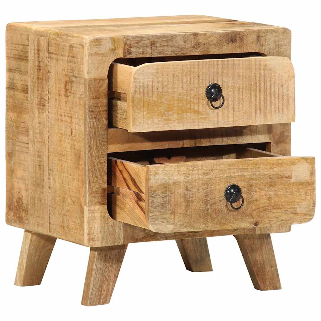 vidaXL Κομοδίνο 40x32x46 cm από μασίφ ξύλο Rough Mango