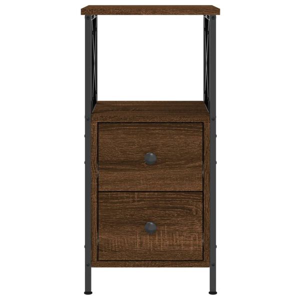 vidaXL Κομοδίνο Καφέ Δρυς 34 x 35,5 x 70 εκ. από Επεξεργασμένο Ξύλο