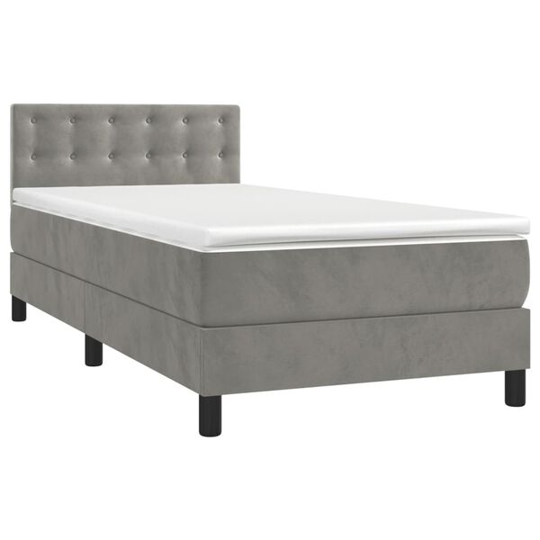 vidaXL &Kappa;&rho;&epsilon;&beta;ά&tau;&iota; Boxspring &mu;&epsilon; &Sigma;&tau;&rho;ώ&mu;&alpha; &Alpha;&nu;&omicron;&iota;&chi;&tau;ό &Gamma;&kappa;&rho;&iota; 80x200 &epsilon;&kappa;. &Beta;&epsilon;&lambda;&omicron;ύ&delta;&iota;&nu;&omicron;