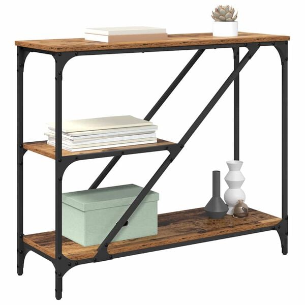 vidaXL &Tau;&rho;&alpha;&pi;έ&zeta;&iota; &kappa;&omicron;&nu;&sigma;ό&lambda;&alpha;&sigmaf; &Pi;&alpha;&lambda;&iota;ό &Xi;ύ&lambda;&omicron; 88,5 x 30 x 75 &epsilon;&kappa;.