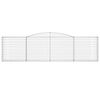 vidaXL Συρματοκιβώτια Τοξωτά 6 τεμ. 400x30x100/120 εκ. Γαλβαν. Ατσάλι