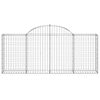 vidaXL Συρματοκιβώτια Τοξωτά 3 τεμ. 200x30x80/100 εκ. Γαλβαν. Ατσάλι