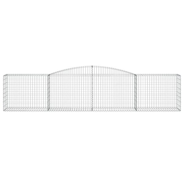 vidaXL Συρματοκιβώτια Τοξωτά 2 τεμ. 400x50x80/100 εκ. Γαλβαν. Ατσάλι