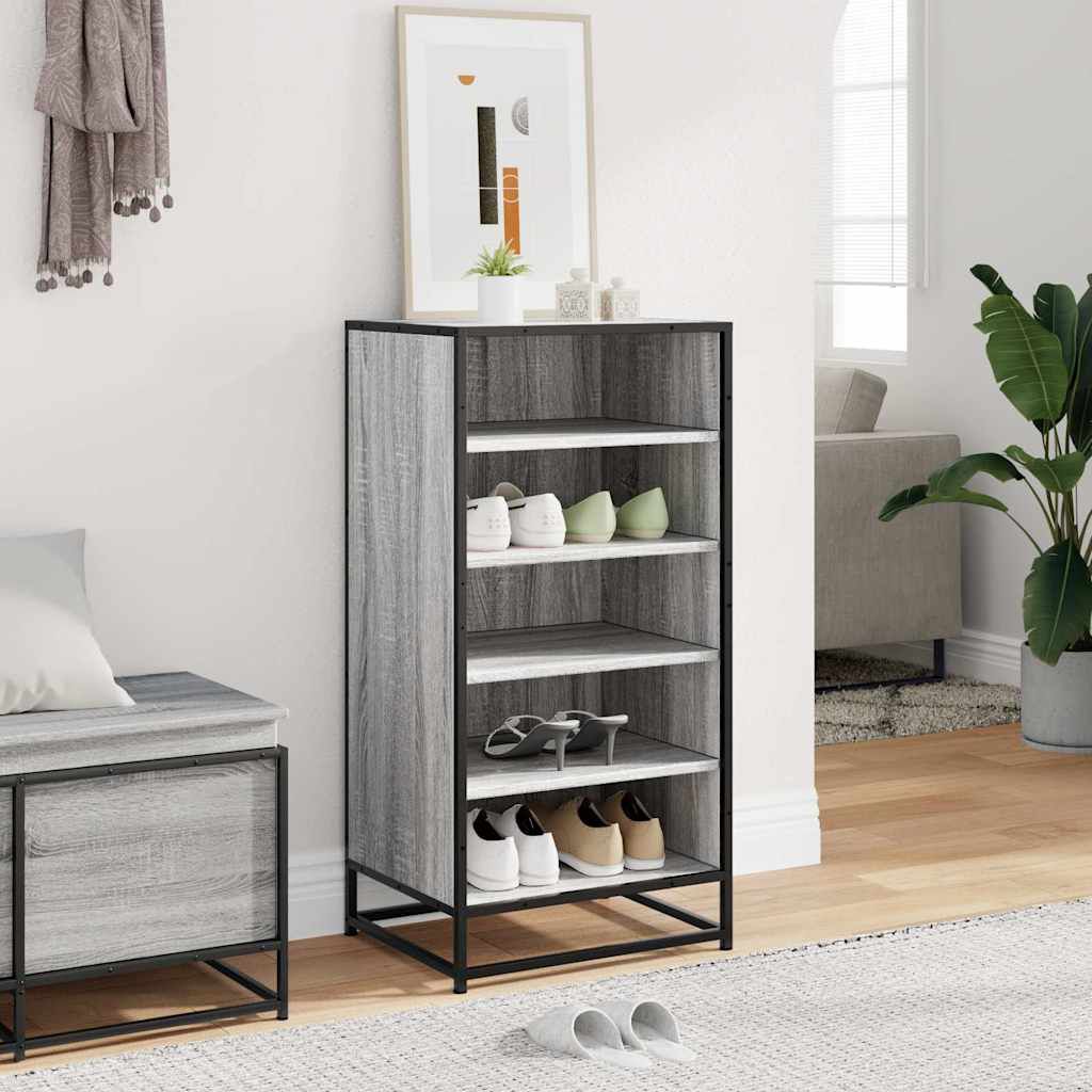 Ράφι παπουτσιών vidaXL Γκρι Sonoma 48x38x97,5 cm Κατασκευασμένο ξύλο