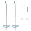 vidaXL &Gamma;&epsilon;ί&omega;&sigma;&eta; 2 pcs &Alpha;&sigma;&eta;&mu;ί &Oslash;10 x 40 &epsilon;&kappa; &Gamma;&alpha;&lambda;&beta;&alpha;&nu;&iota;&sigma;&mu;έ&nu;&omicron; &Mu;έ&tau;&alpha;&lambda;&lambda;&omicron;