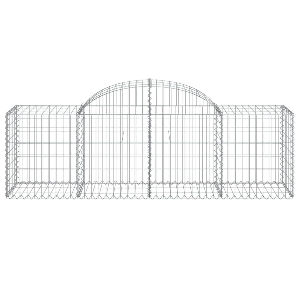 vidaXL Συρματοκιβώτια Τοξωτά 18 τεμ. 200x50x60/80 εκ. Γαλβαν. Ατσάλι