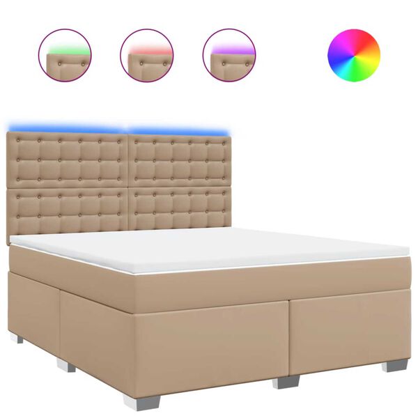 vidaXL &Kappa;&rho;&epsilon;&beta;ά&tau;&iota; Boxspring &mu;&epsilon; &Sigma;&tau;&rho;ώ&mu;&alpha; &Kappa;&alpha;&pi;&omicron;&upsilon;&tau;&sigma;ί&nu;&omicron; 180x200 &epsilon;&kappa;. &Sigma;&upsilon;&nu;&theta;. &Delta;έ&rho;&mu;&alpha;