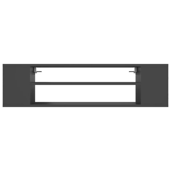 vidaXL Έπιπλο Τηλεόρασης Κρεμαστό Γκρι 100x30x26,5 εκ. από Επεξ. Ξύλο