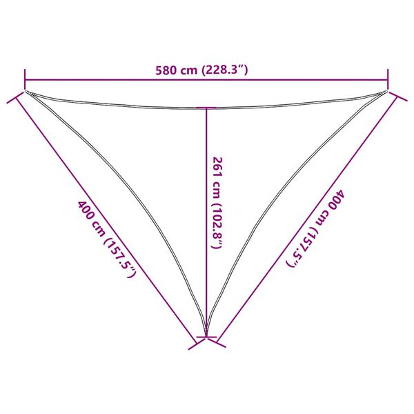 vidaXL Πανί Σκίασης Κίτρινο 4 x 4 x 5,8 μ. 160 γρ./μ² από HDPE
